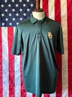 Baylor Bears University Men’s Large Green Short Sleeve Polo
